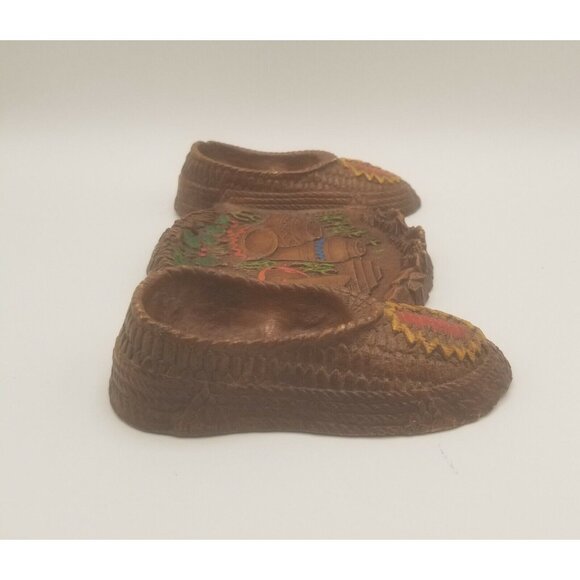 Orna Wood 1940's Double Pipe Holder Southwest Mexican Design Straw Shoes - Picture 4 of 7